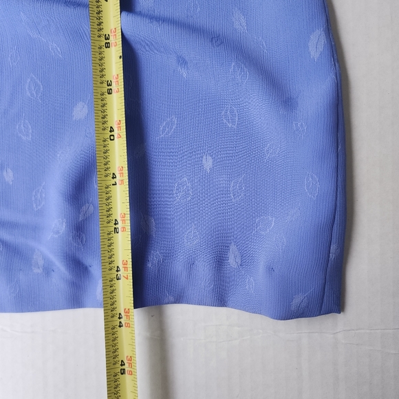 Vintage 80's Raoul Blue Drape Front Puffed Short Sleeve Mid-length Dress ♥️ - Picture 7 of 14